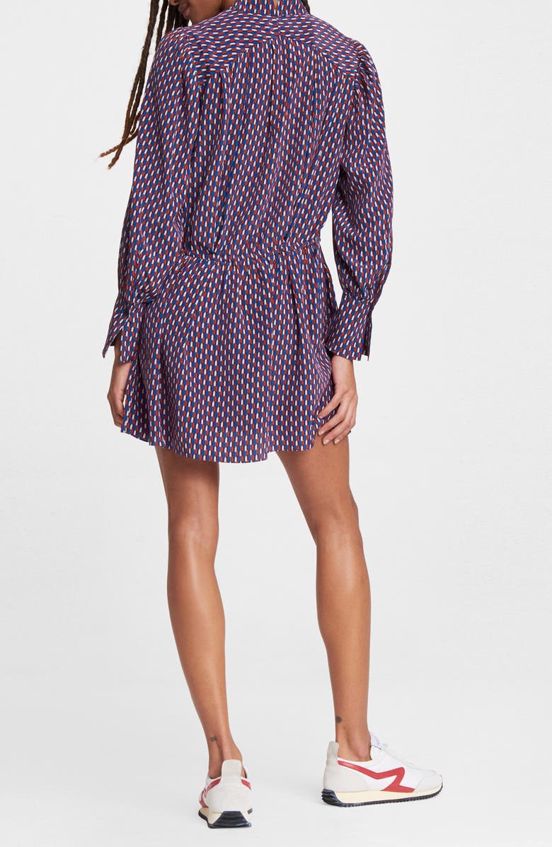 rag & bone Carly Long Sleeve Silk Shirt Dress, Alternate, color,