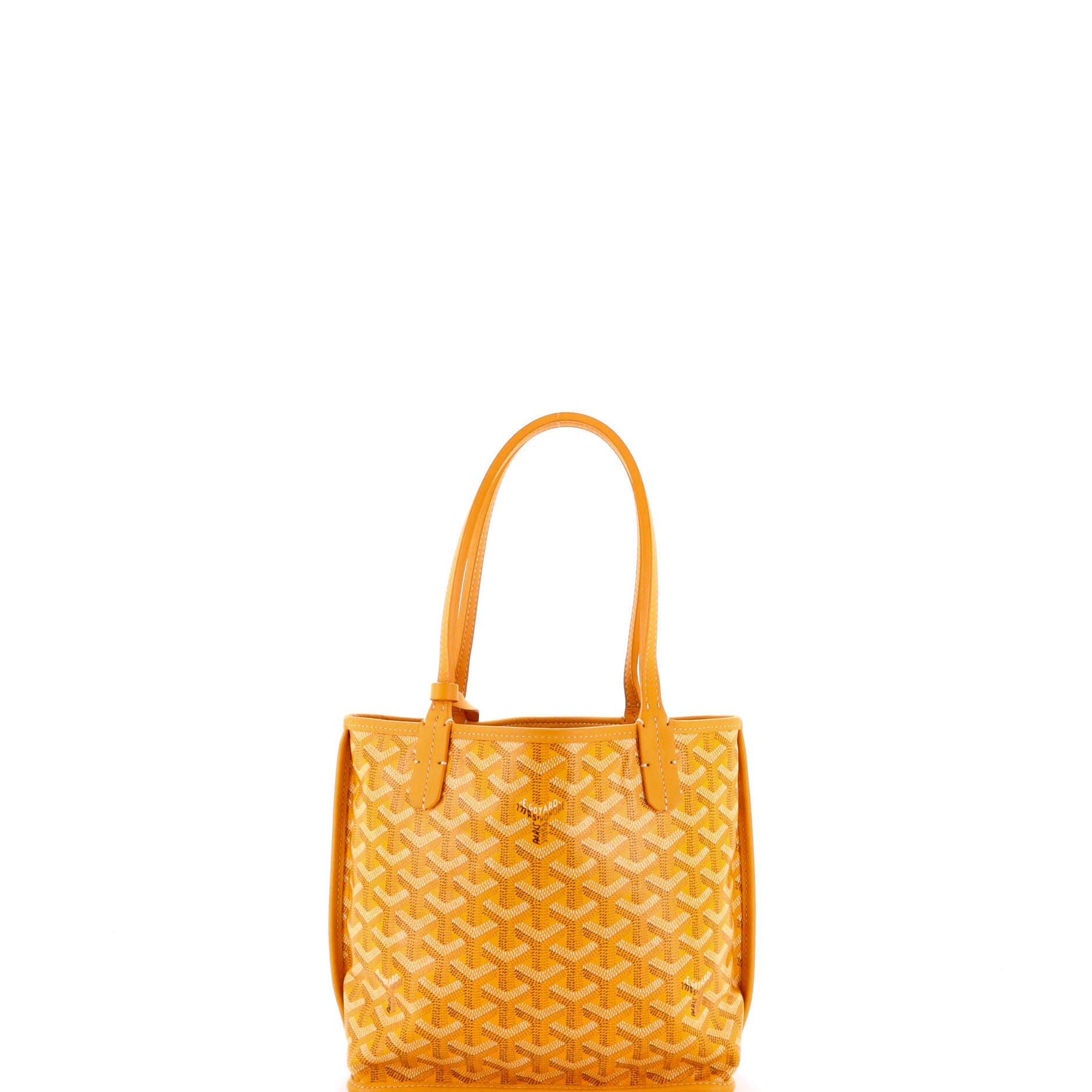 Pre-Owned Goyard Anjou Reversible Tote Coated Canvas Mini, Alternate, color, Yellow
