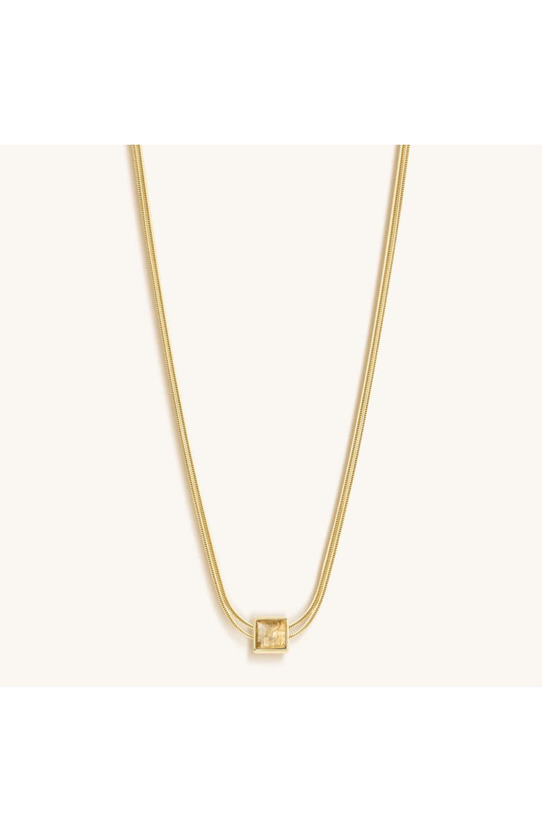 Karma and Luck Attract & Connect - Clear Quartz Evil Eye April Birthstone Necklace, Alternate, color, Gold