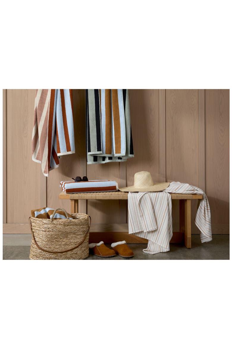 Cabana Organic Cotton Beach Towel, Alternate, color, SAGE AND HONEY