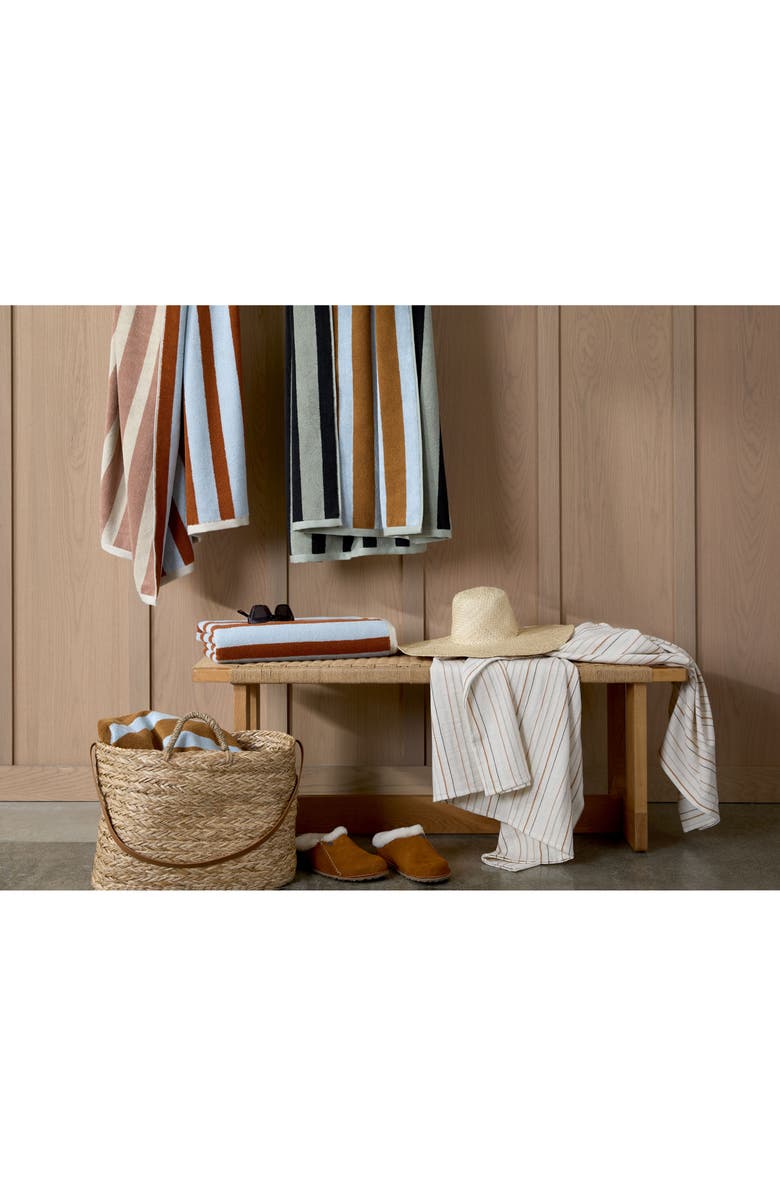 Parachute Cabana Organic Cotton Beach Towel, Alternate, color, Sage And Honey