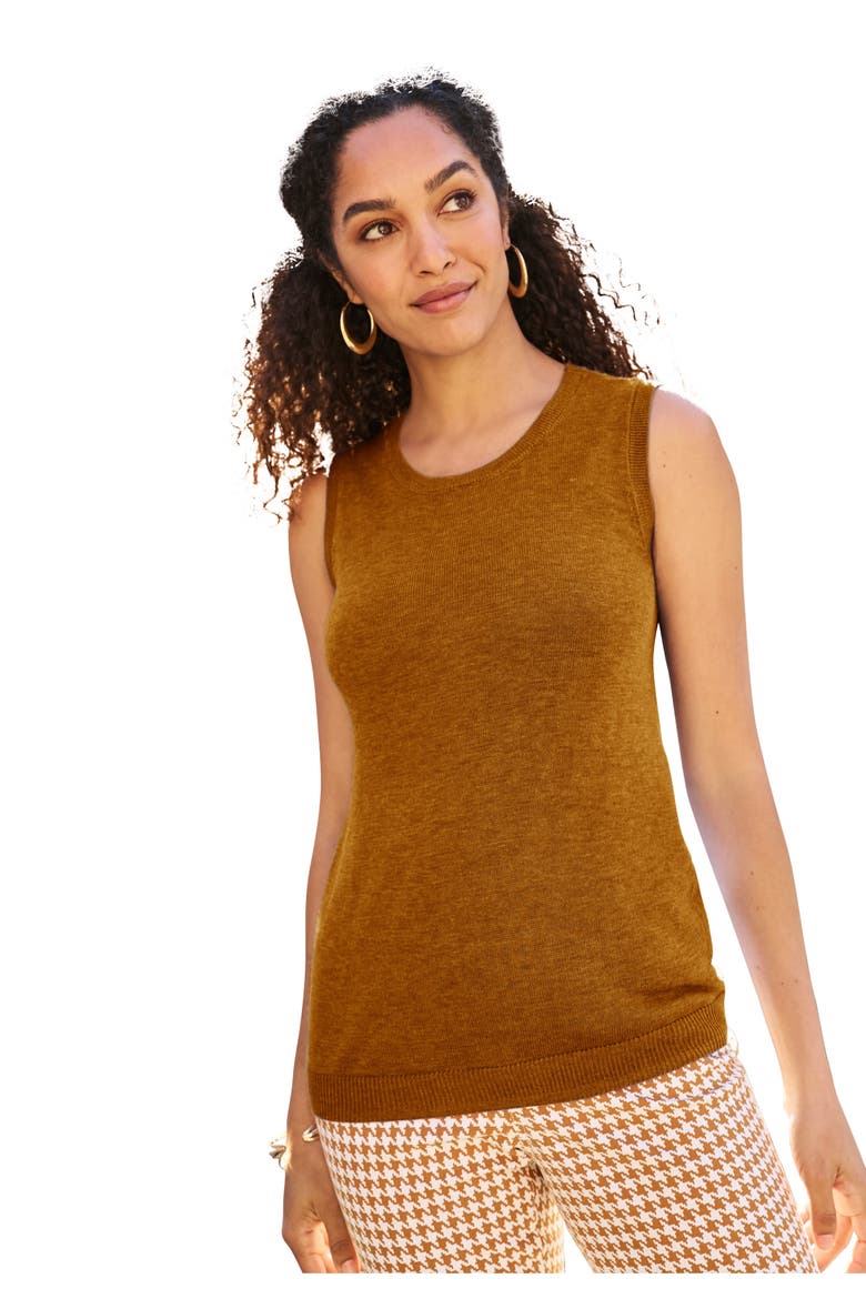 Sleeveless Cashmere Shell, Main, color, CLOVE