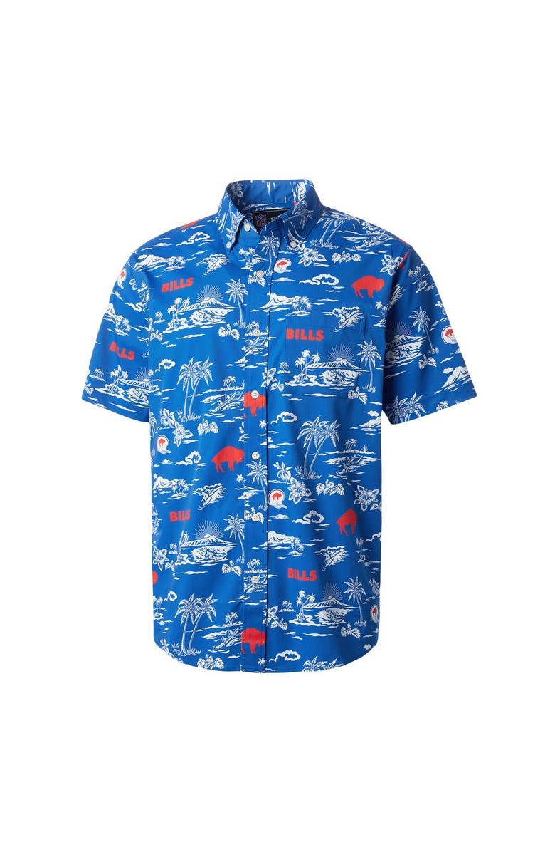 Reyn Spooner Men's Reyn Spooner Royal Buffalo Bills Throwback Kekai Print Button-Up Shirt, Alternate, color,