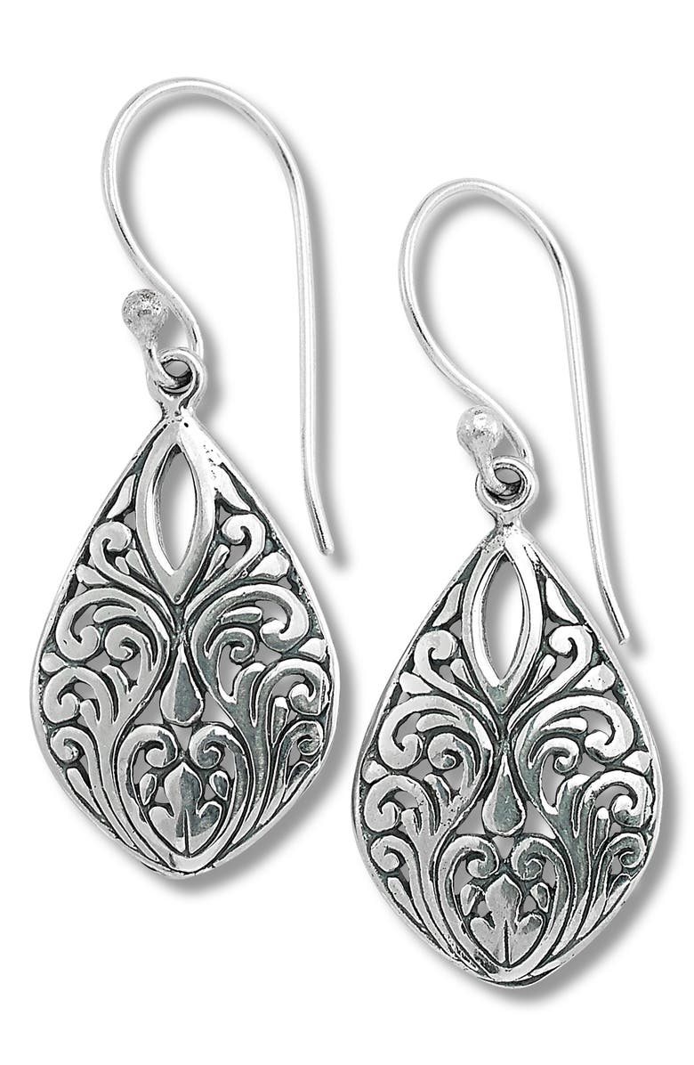 SAMUEL B. Sterling Silver Pear Shape Drop Earrings, Main, color,