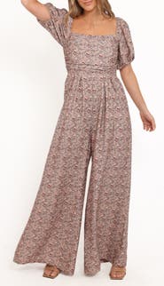 Petal & Pup Jayda Puff Sleeve Wide Leg Jumpsuit