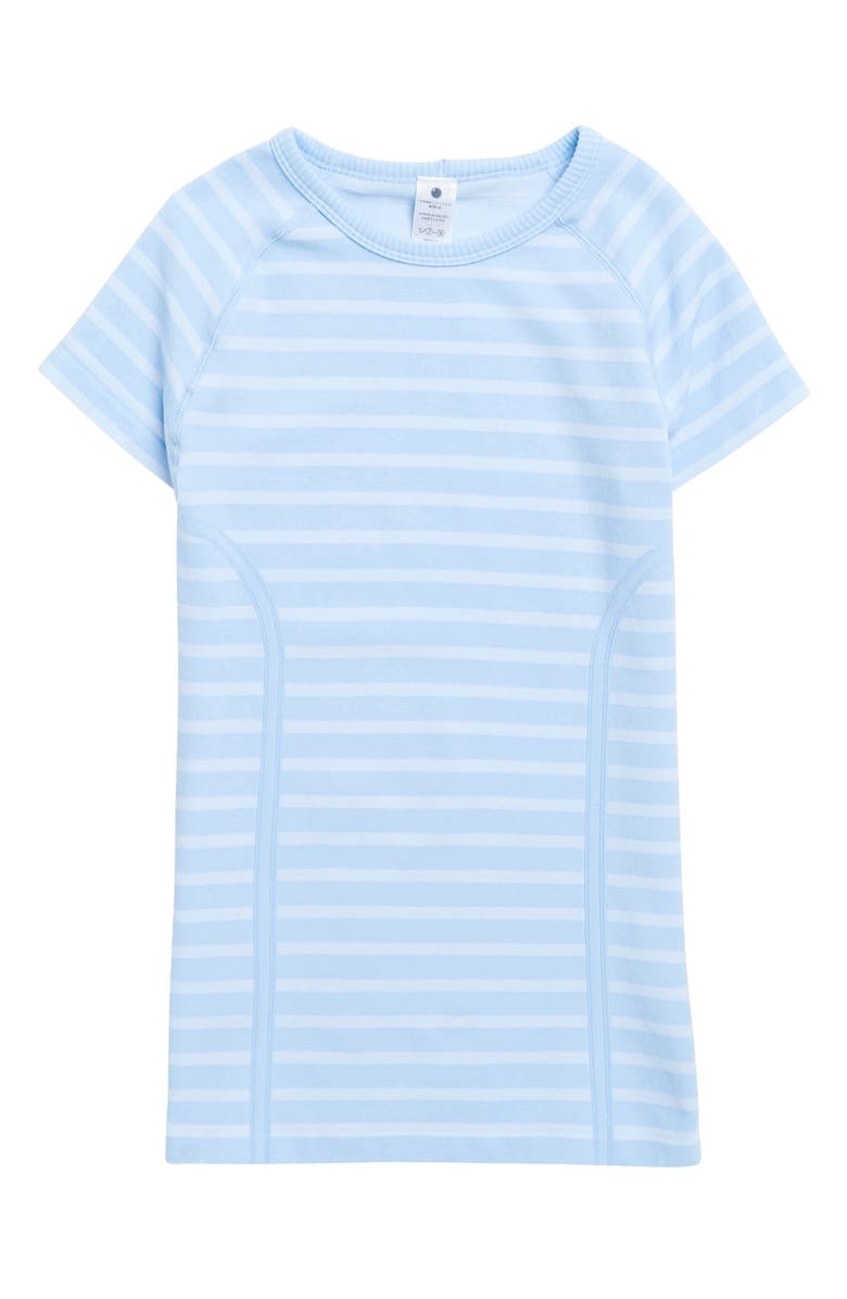 YOGALICIOUS Kids' Stripe Seamless Crewneck T-Shirt, Alternate, color,