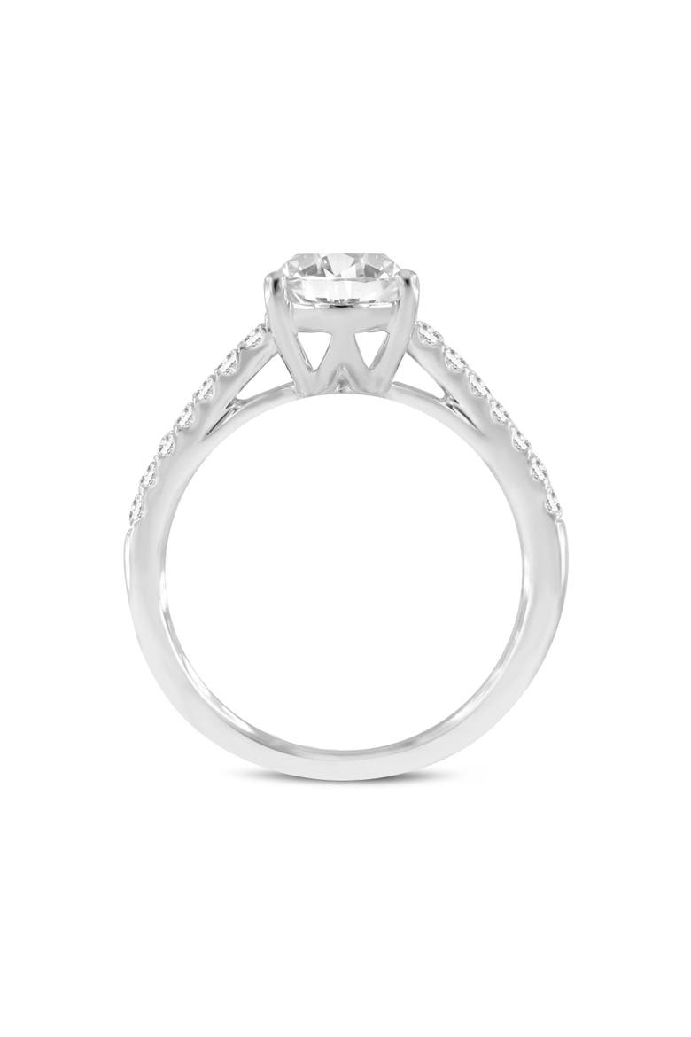 Solce 14K Gold Oval Lab Grown Diamond Engagement Ring - 2.2 Cts, Alternate, color, 14K White Gold