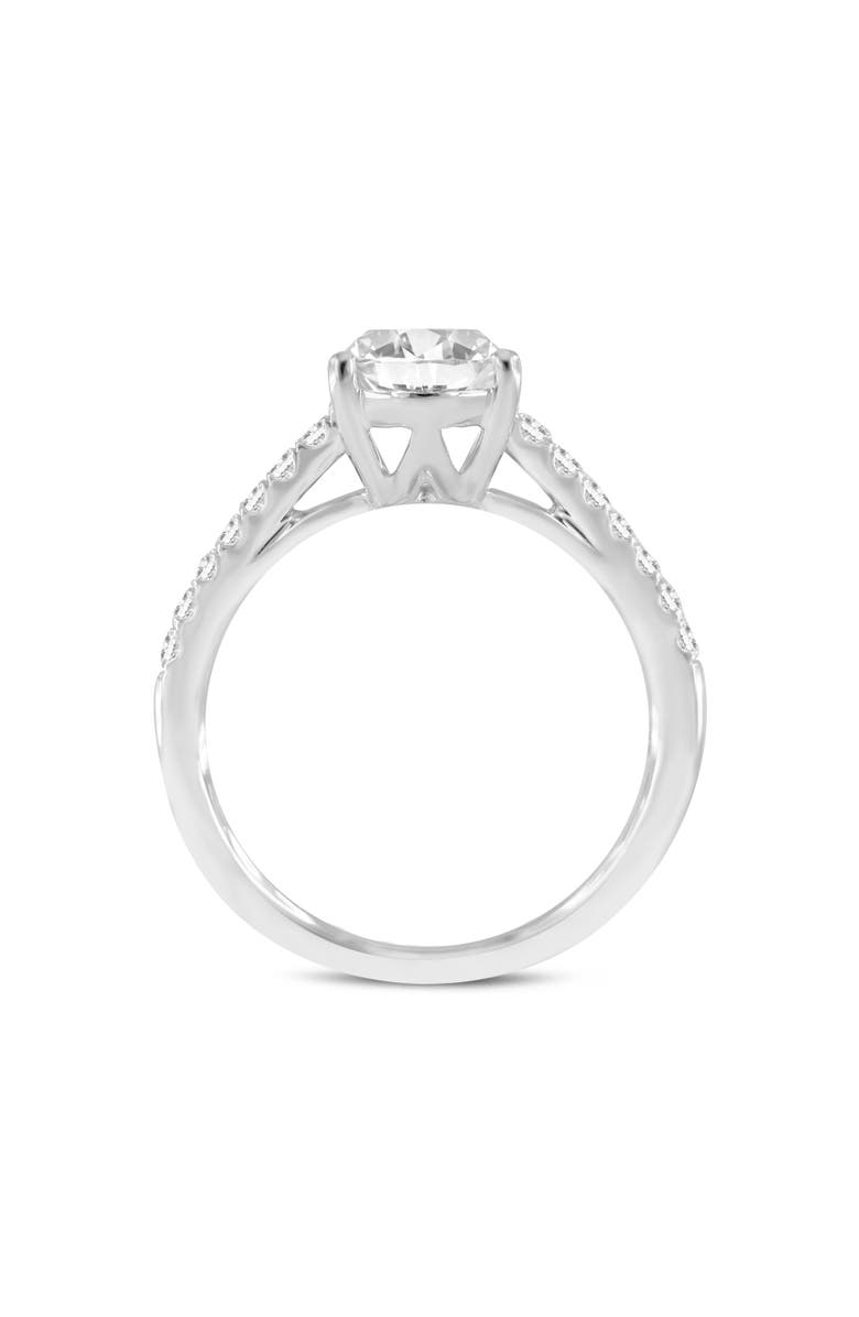 LuvMyJewelry Solce 14K Gold Oval Lab Grown Diamond Engagement Ring - 2.2 Cts, Alternate, color, 14K White Gold