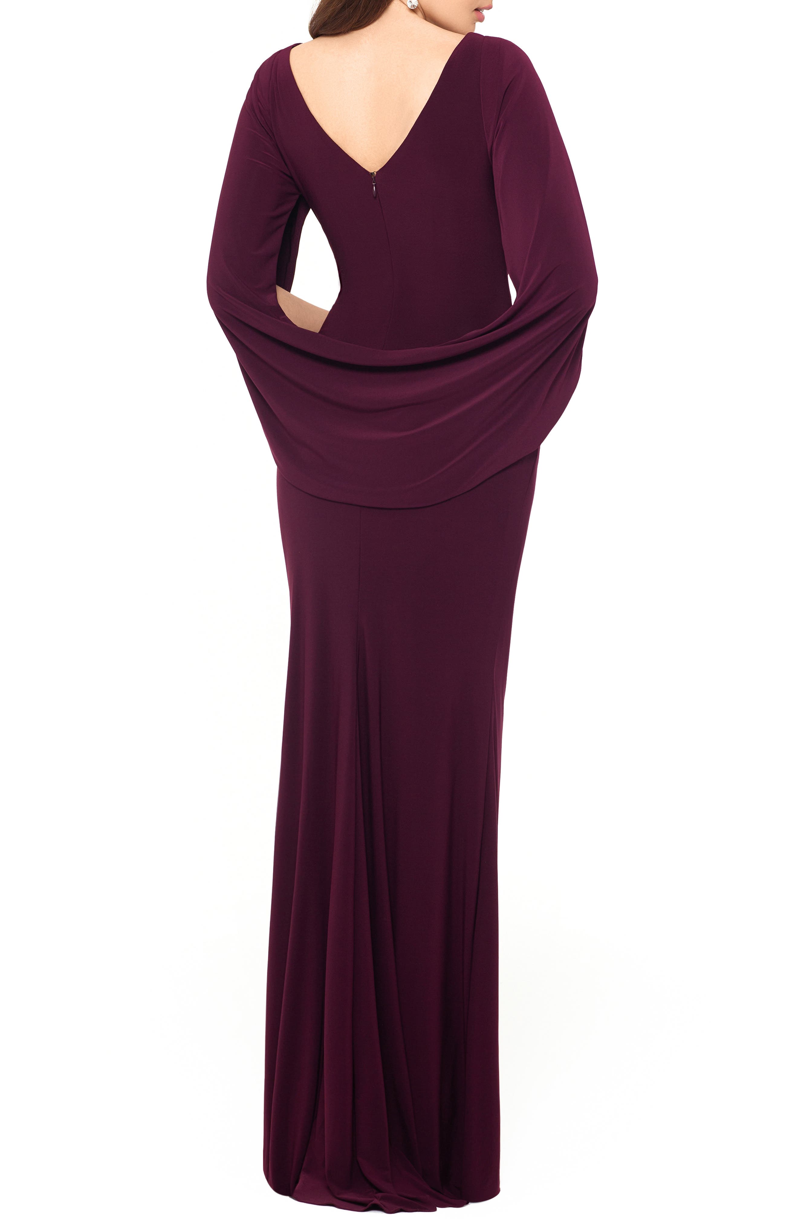 Cape Long Sleeve Trumpet Gown - image 2