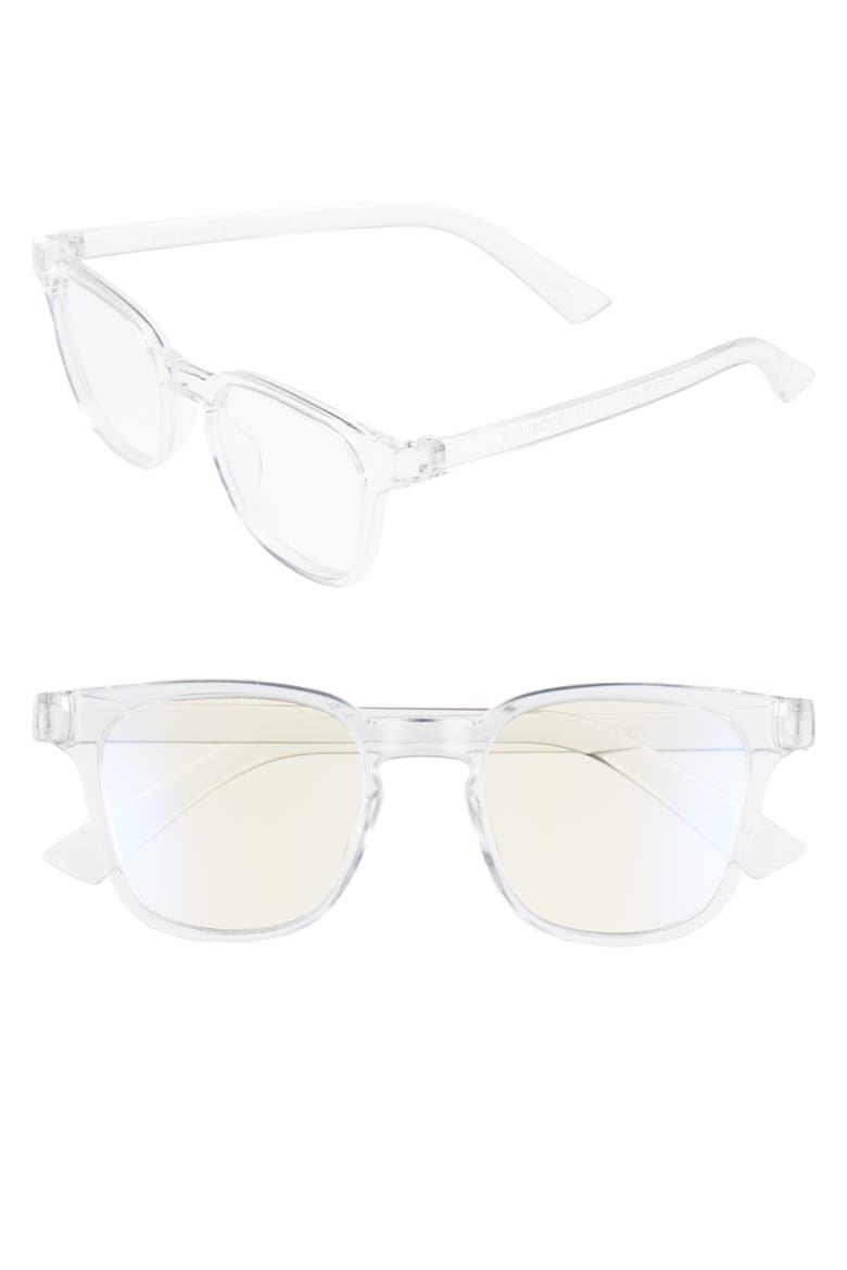 Twelve Hungry Bens 53mm Blue Light Blocking Reading Glasses, Main, color, CELLOPHANE