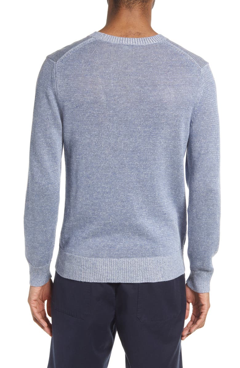 Vince Mélange Linen & Cotton Crewneck Sweater, Alternate, color, 
