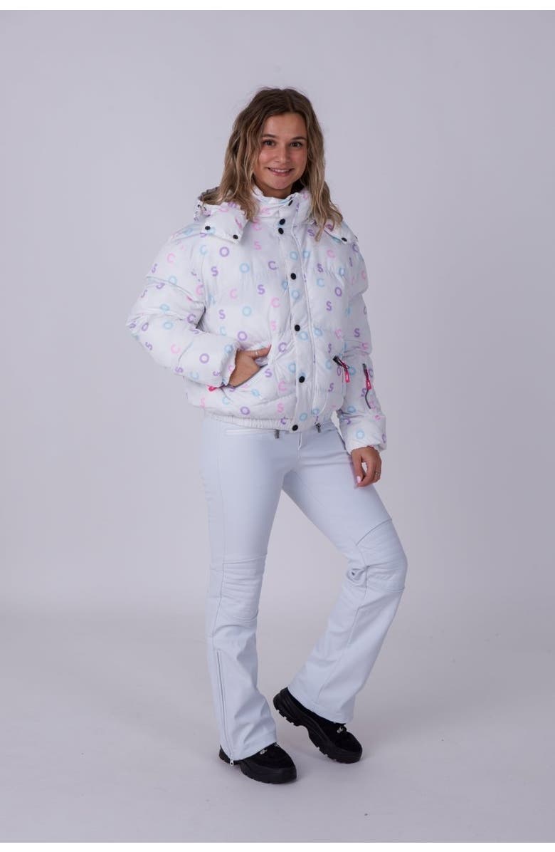 OOSC Chic Puffer Jacket - OOSC Print, Alternate, color, White