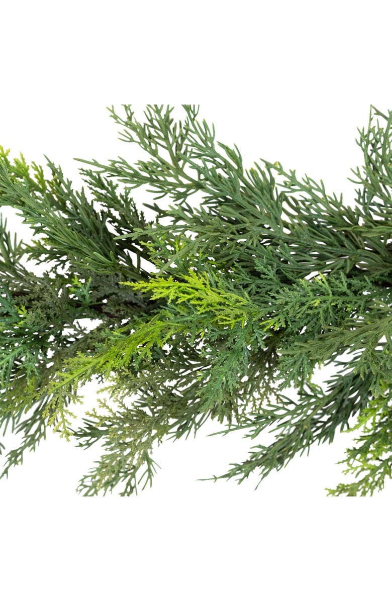 Northlight Cedar Artificial Christmas Garland - 6' x 14" - Unlit, Alternate, color, Green