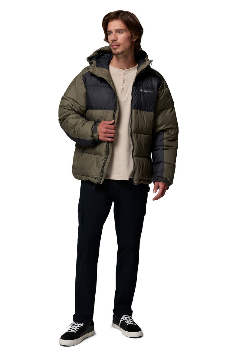 Pike Lake II Hooded Puffer Jacket, Alternate, color, STONE GREEN/ SHARK