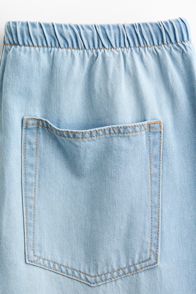 Denim Drawstring Trousers, Alternate, color, Light denim blue
