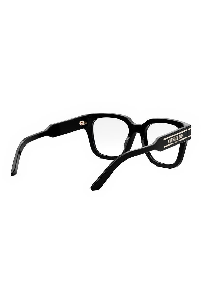 'DiorSignatureO S1I 52mm Blue Light Blocking Glasses, Alternate, color, SBLK