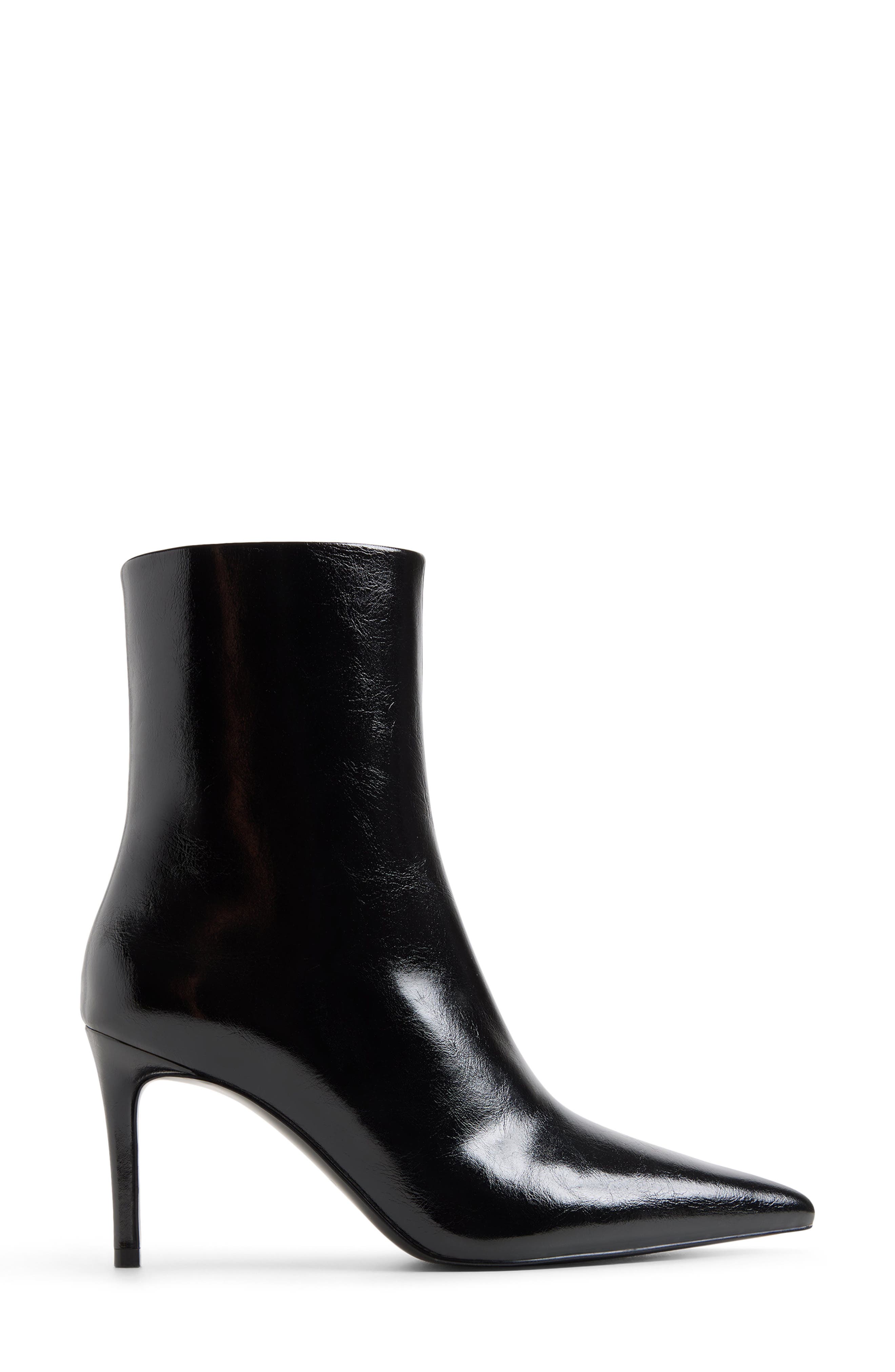 Dahlyaa Pointed Toe Bootie, Alternate, color, BLACK