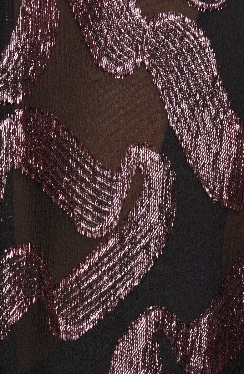 Rebecca Taylor Short Sleeve Lurex Top, Alternate, color,