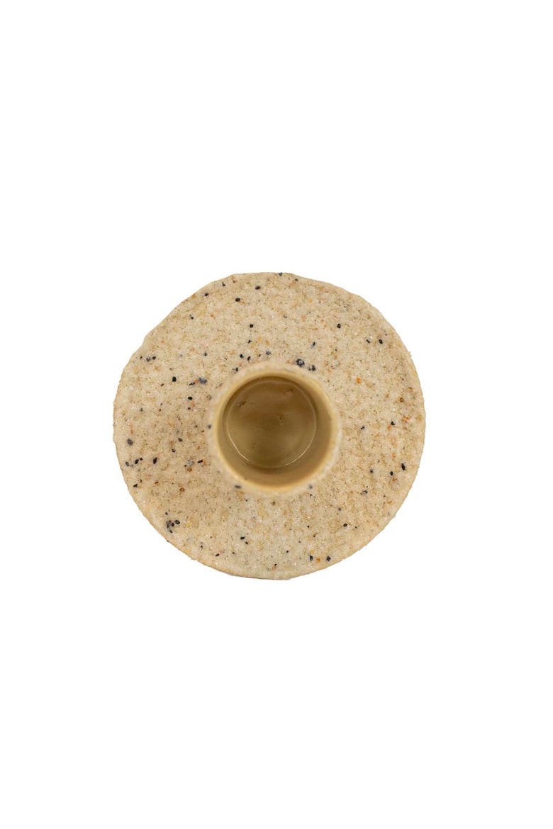Textured Metal Stack Taper Holder Tan, Alternate, color, Beige