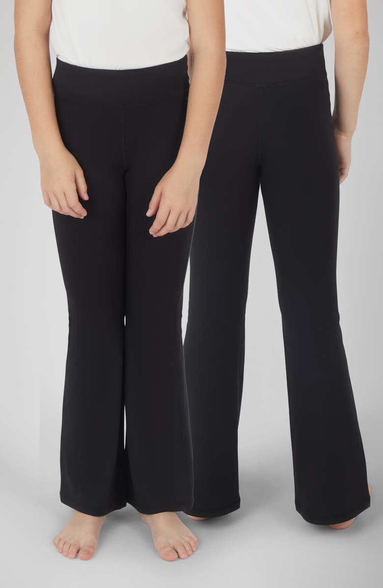 YOGALICIOUS Kids' Lux Florence 2-Pack Assorted Foldover Pocket Leggings, Main, color,