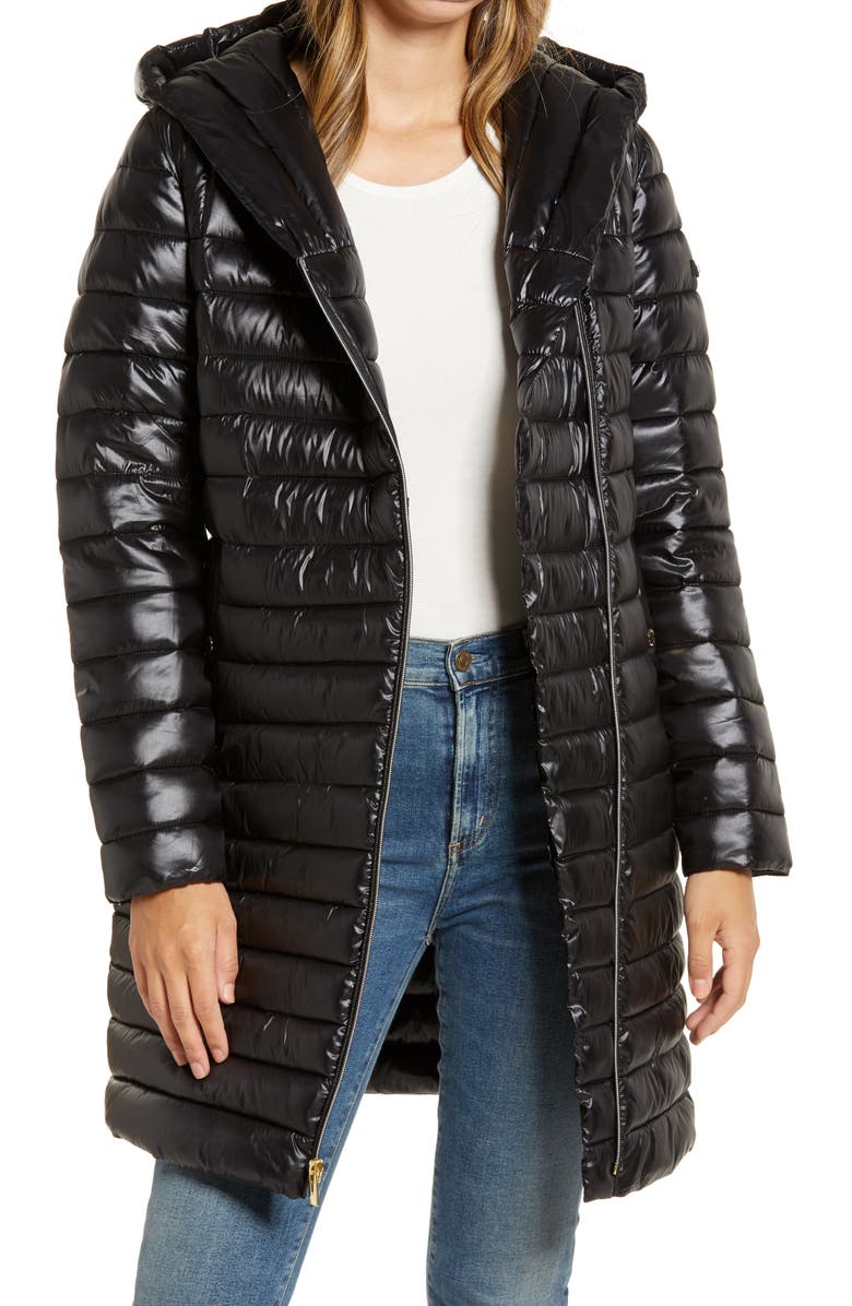 Via Spiga Hooded Packable Puffer Coat, Main, color,