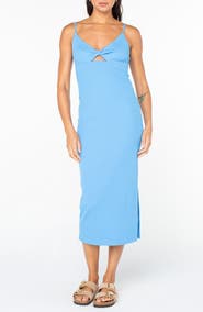 Roxy Wavey Lady Cotton Midi Dress