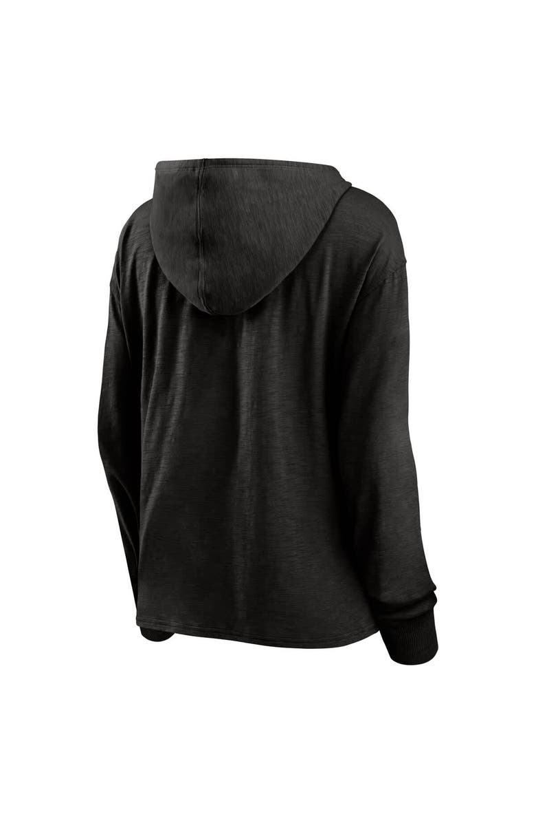 FANATICS Women's Fanatics Black Portland Trail Blazers Full Steam Slub Hoodie T-Shirt, Alternate, color, Black