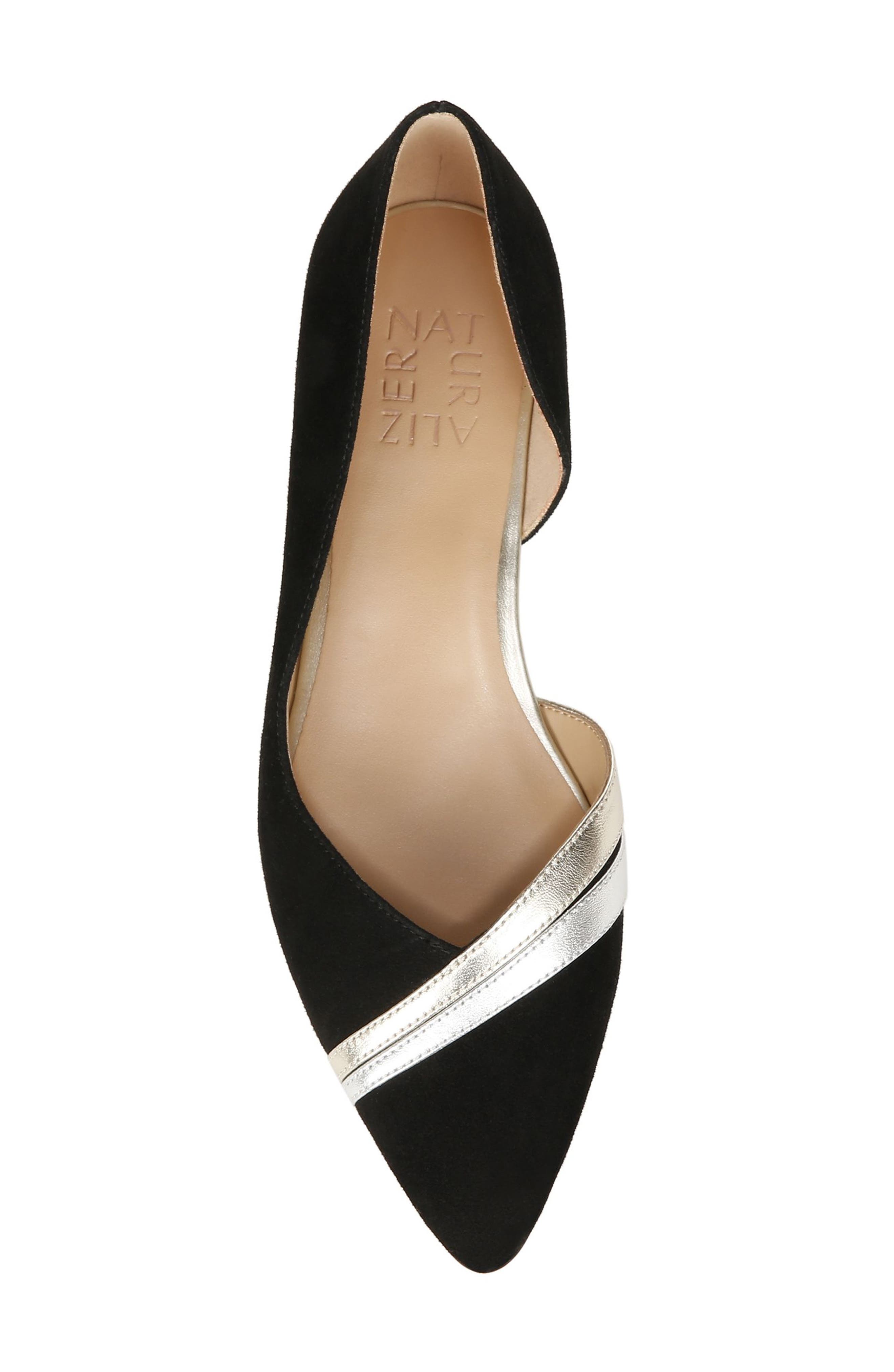 Naturalizer Henrietta Half d'Orsay Pointed Toe Flat, Alternate, color, 