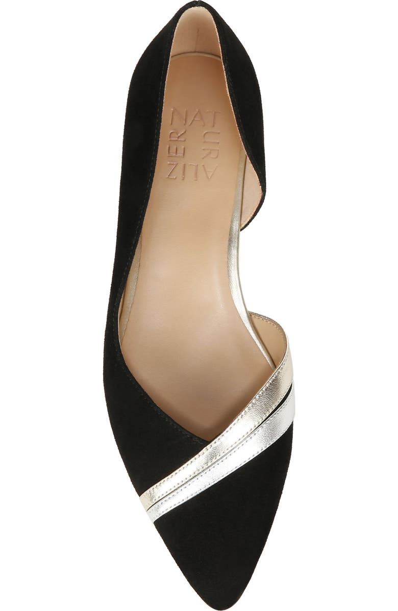 Naturalizer Henrietta Half d'Orsay Pointed Toe Flat, Alternate, color,