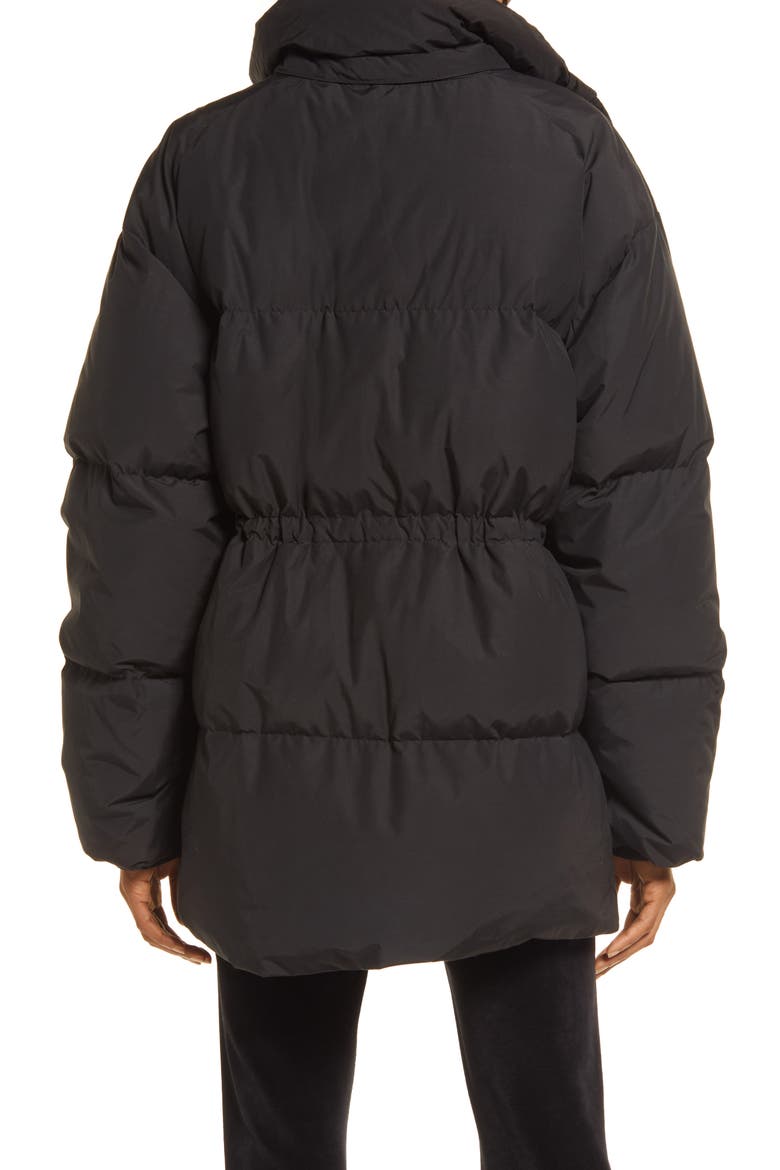 Oversize Hooded Down Puffer Jacket, Alternate, color, BLACK
