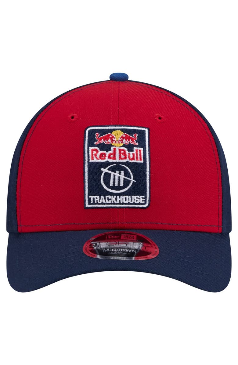 New Era Men's New Era Red/Navy Shane van Gisbergen Trackhouse Driver Number Side Patch 9FORTY M-Crown Adjustable Hat, Alternate, color, Red