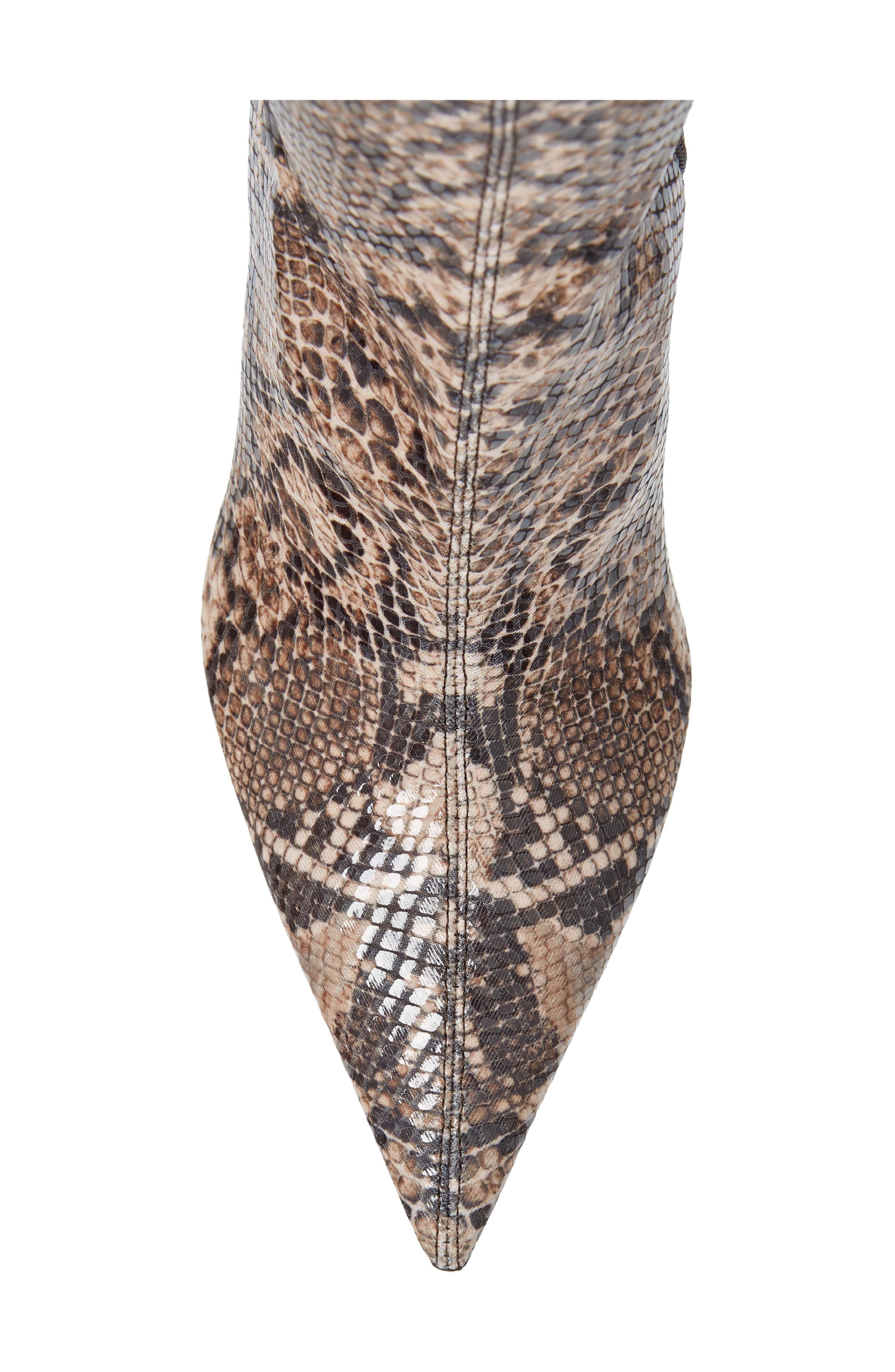 Stella McCartney Iconic Python Print Pointed Toe Over the Knee Boot, Alternate, color, 