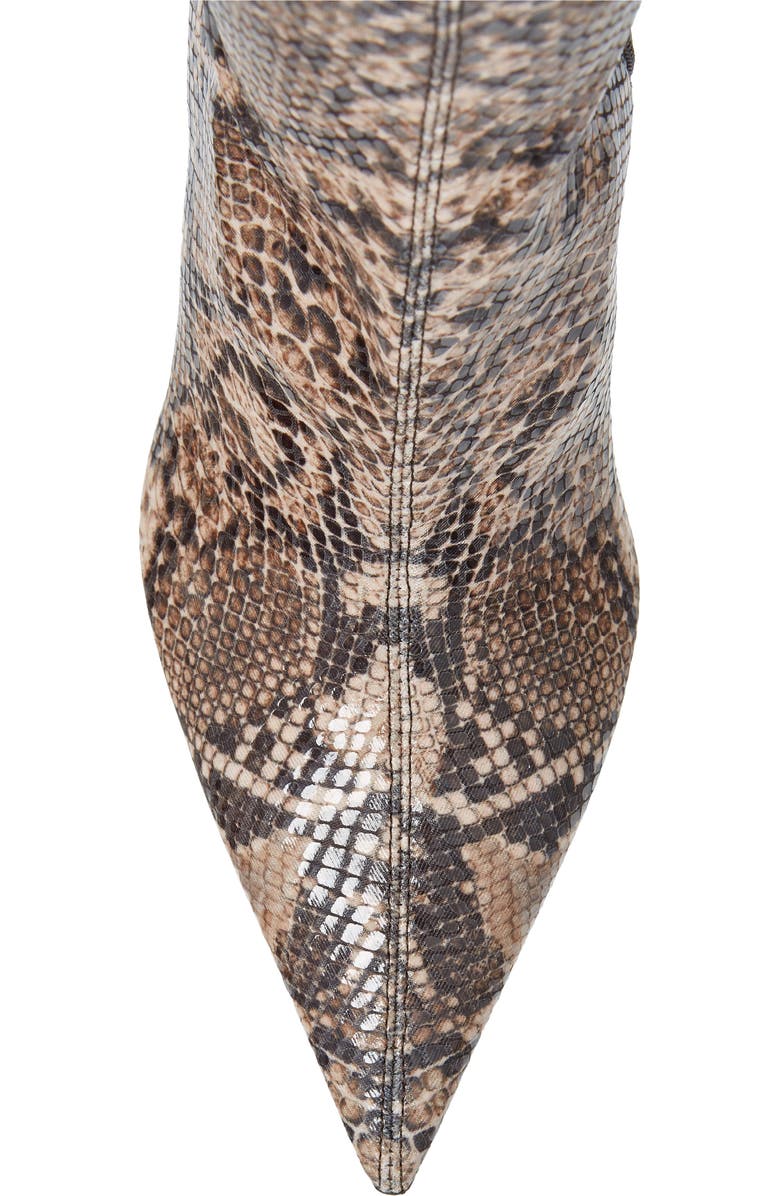 Stella McCartney Iconic Python Print Pointed Toe Over the Knee Boot, Alternate, color,
