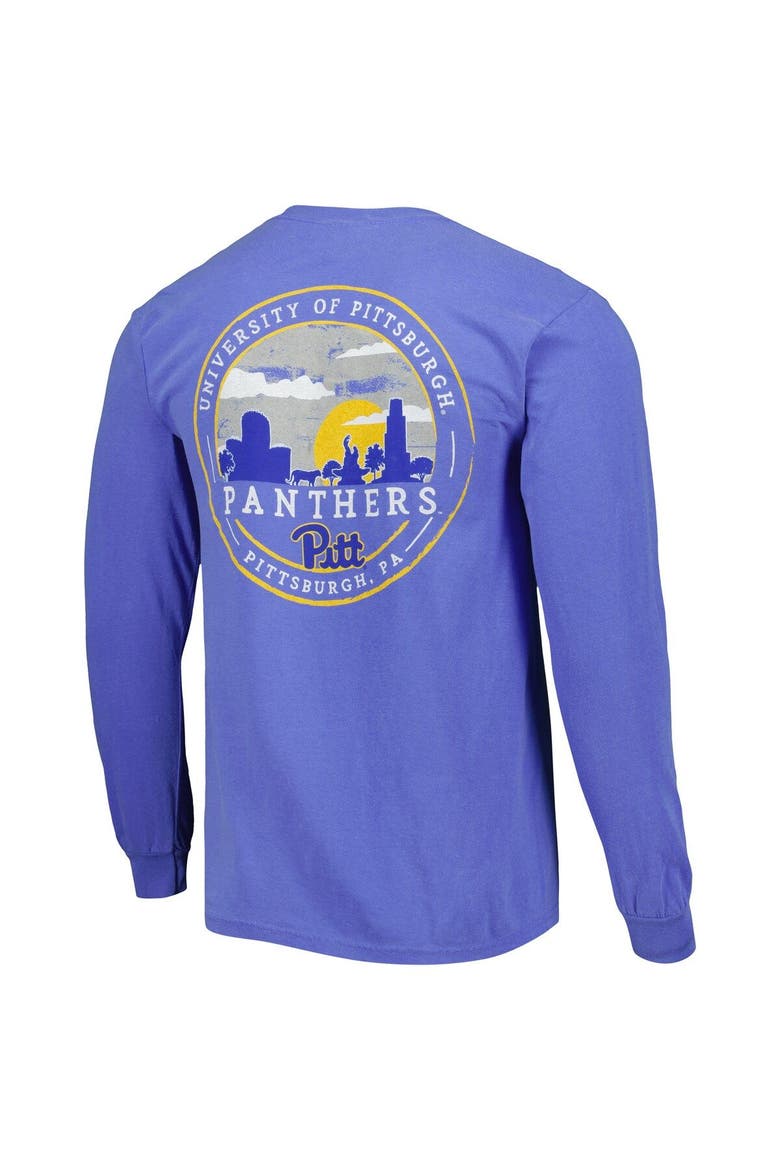 Men's Royal Pitt Panthers Circle Campus Scene Long Sleeve T-Shirt, Alternate, color, Royal