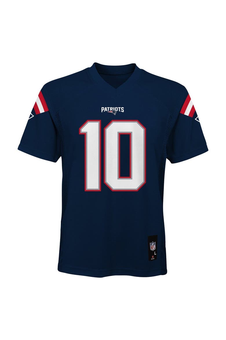 Youth Drake Maye Navy New England Patriots Replica Player Jersey, Alternate, color, Navy