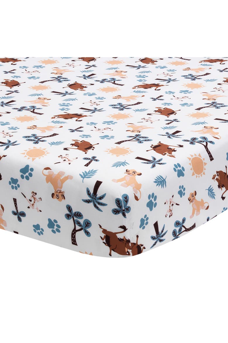 Disney Baby Lion King Adventure 3-Piece Mini Crib Bedding Set, Alternate, color, Blue