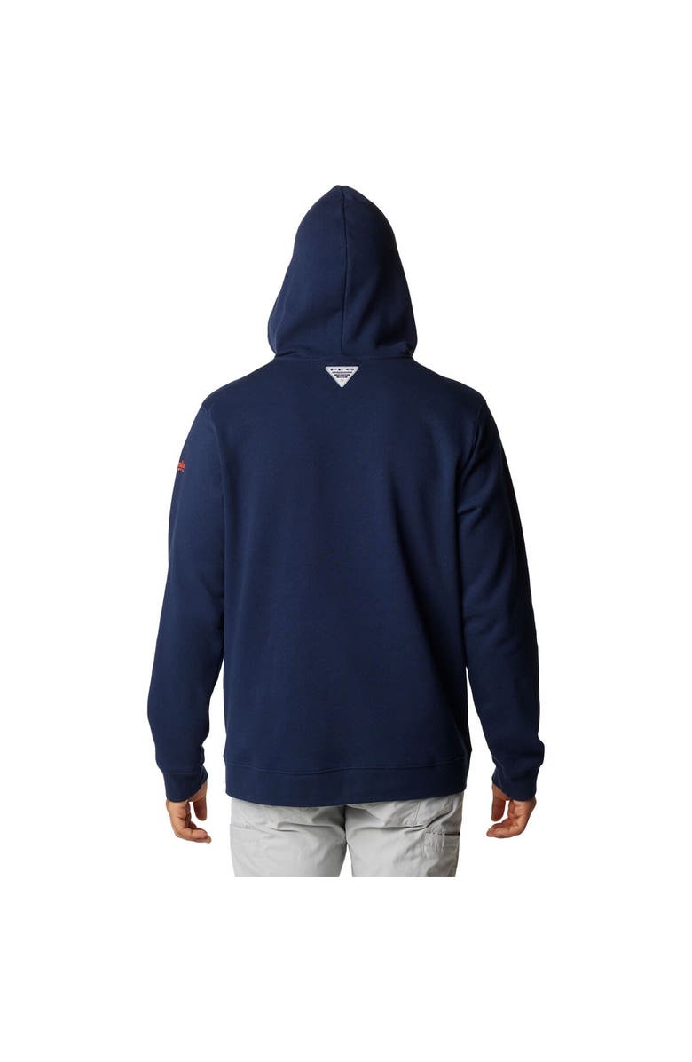 Columbia Men's Columbia Navy Auburn Tigers PFG Fish Flag II Pullover Hoodie, Alternate, color, Navy