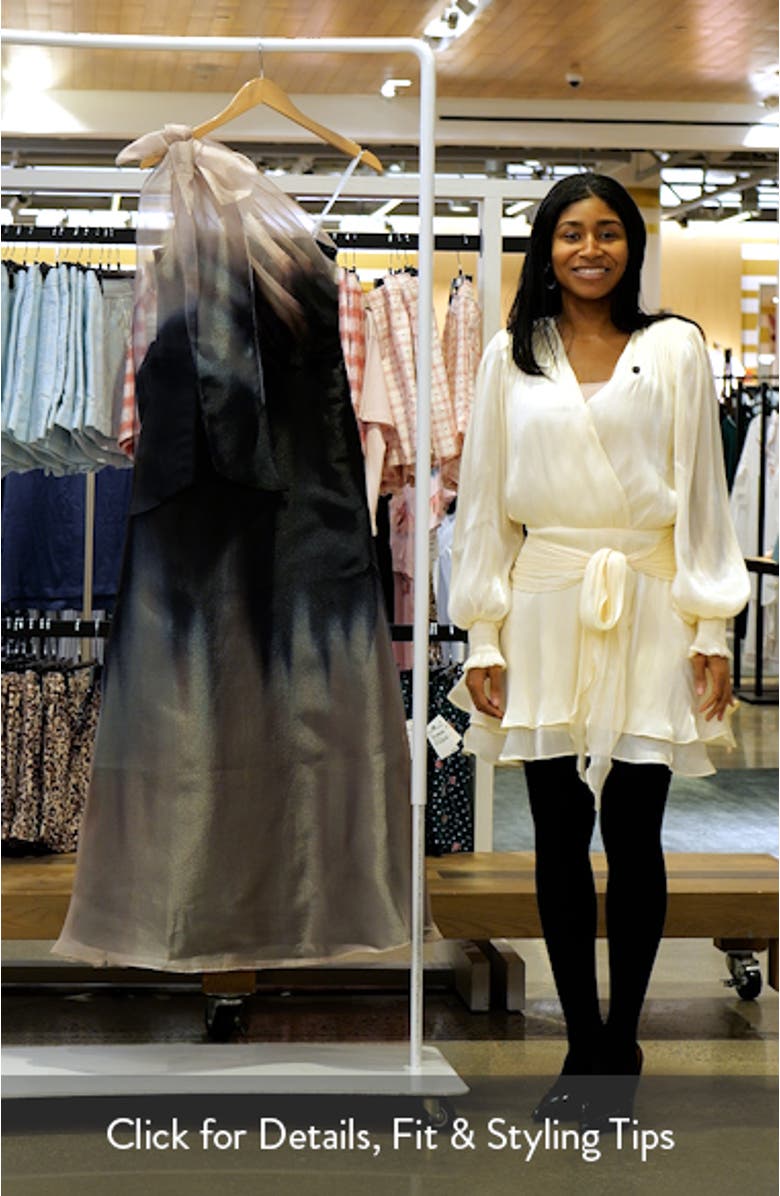 Victoria One Shoulder Satin Ombré Gown, sales video thumbnail