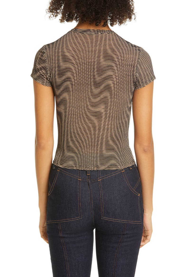 Velvet Burnout Print T-Shirt, Alternate, color, OPTIC WARP