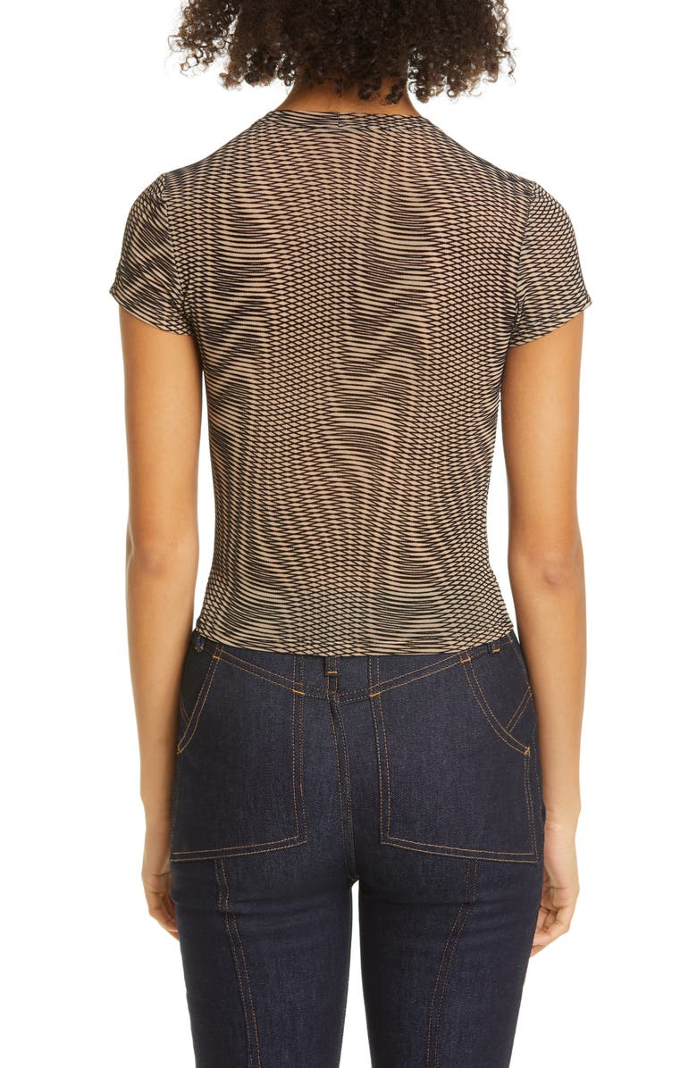 Eckhaus Latta Velvet Burnout Print T-Shirt, Alternate, color,