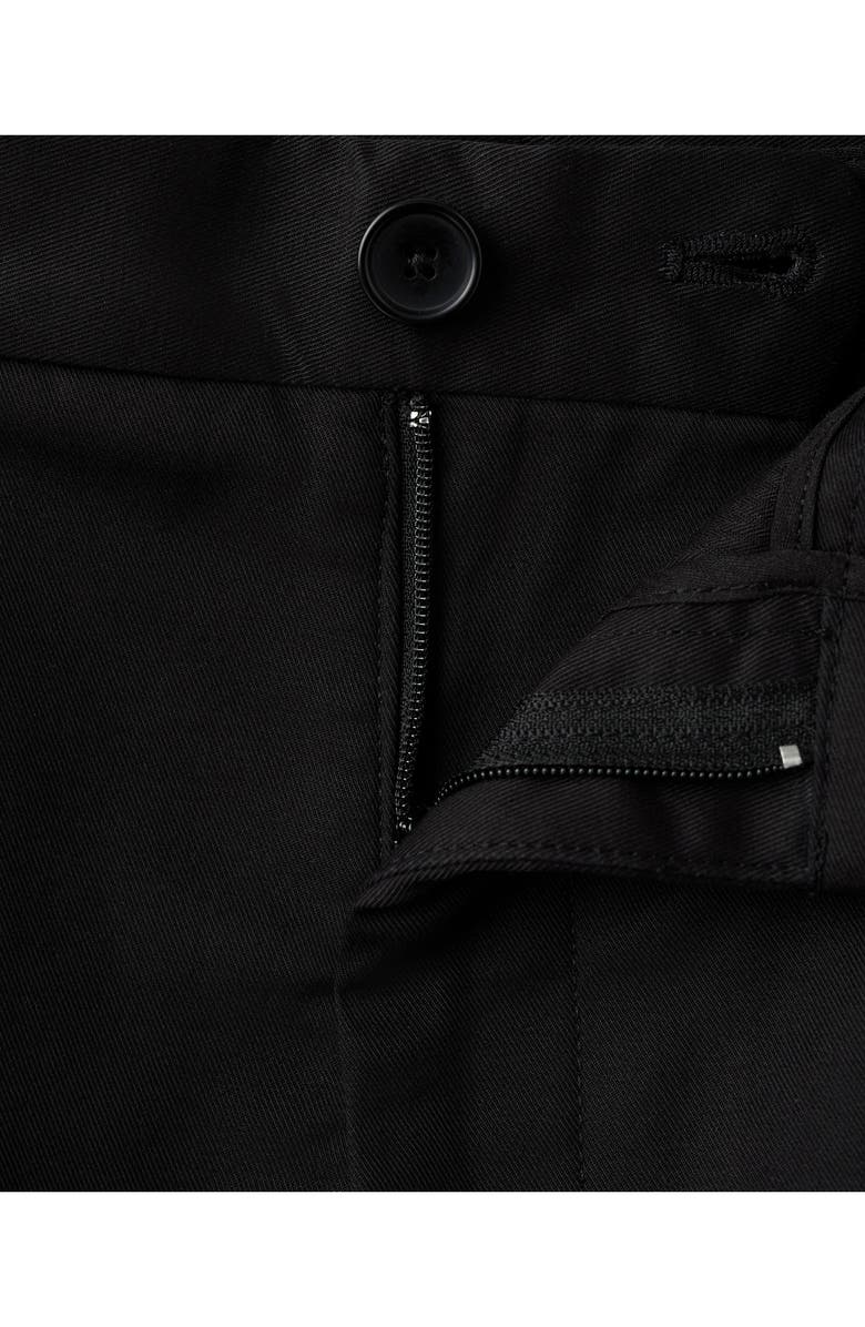 MANGO Dublino Slim Fit Flat Front Stretch Stretch Chinos, Alternate, color, Black