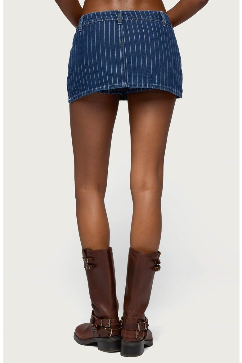Camelia Low Rise Denim Miniskort, Alternate, color, BLUE-AND-WHITE