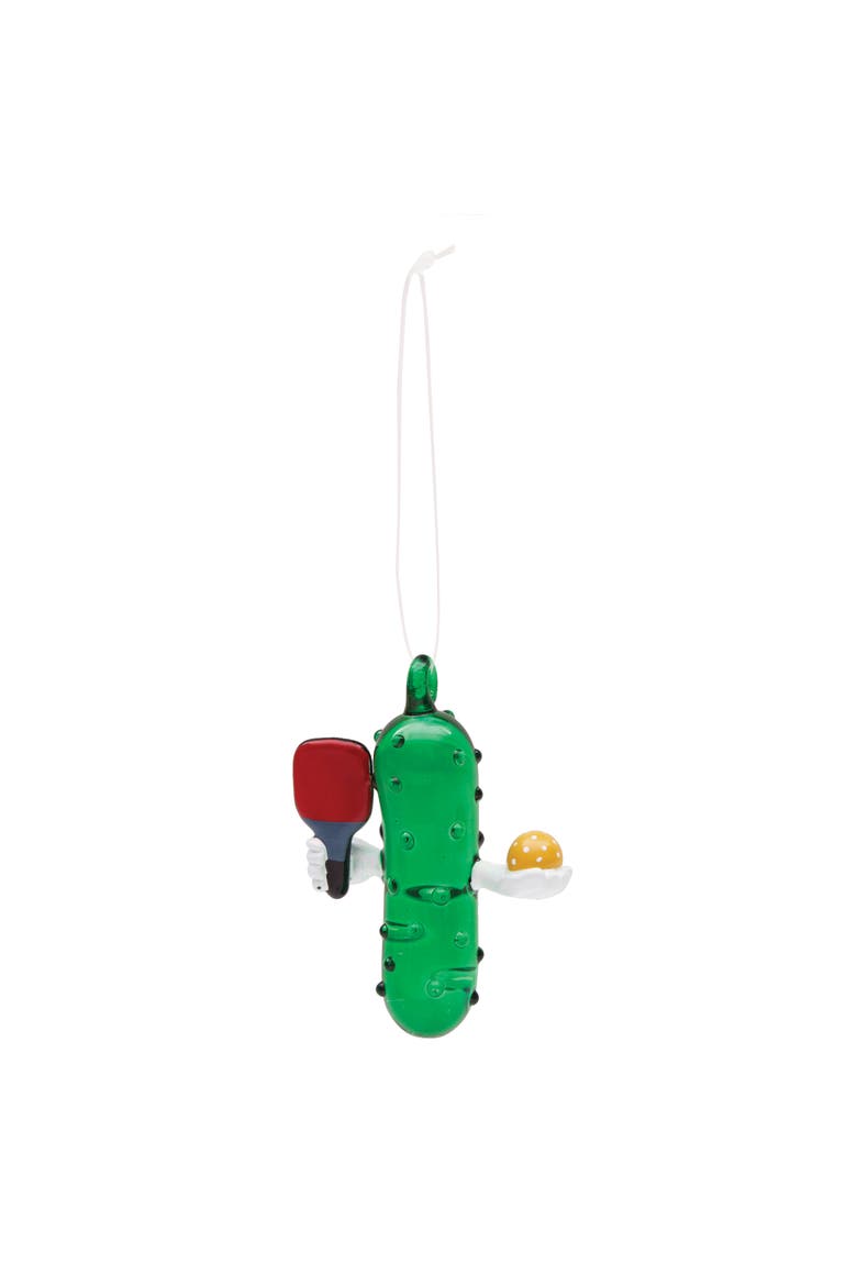 Pickle Ball Pickle Ornament, Main, color, Green