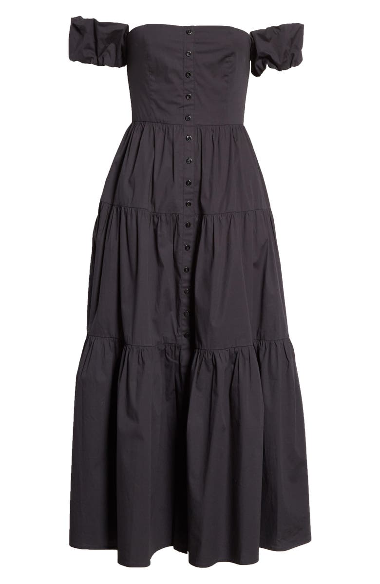 STAUD Elio Off the Shoulder Midi Dress, Alternate, color,