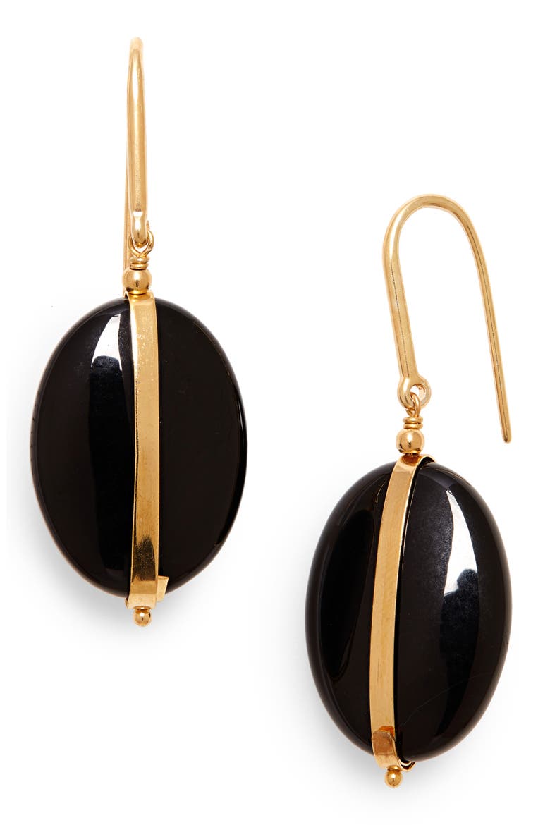 Stone Drop Earrings, Main, color, GOLD