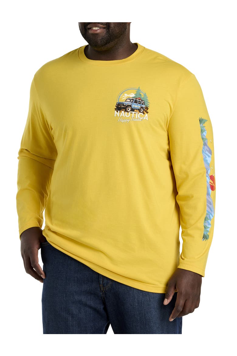 Happy Trails Long-Sleeve Graphic Tee, Main, color, LIGHTNING GOLD
