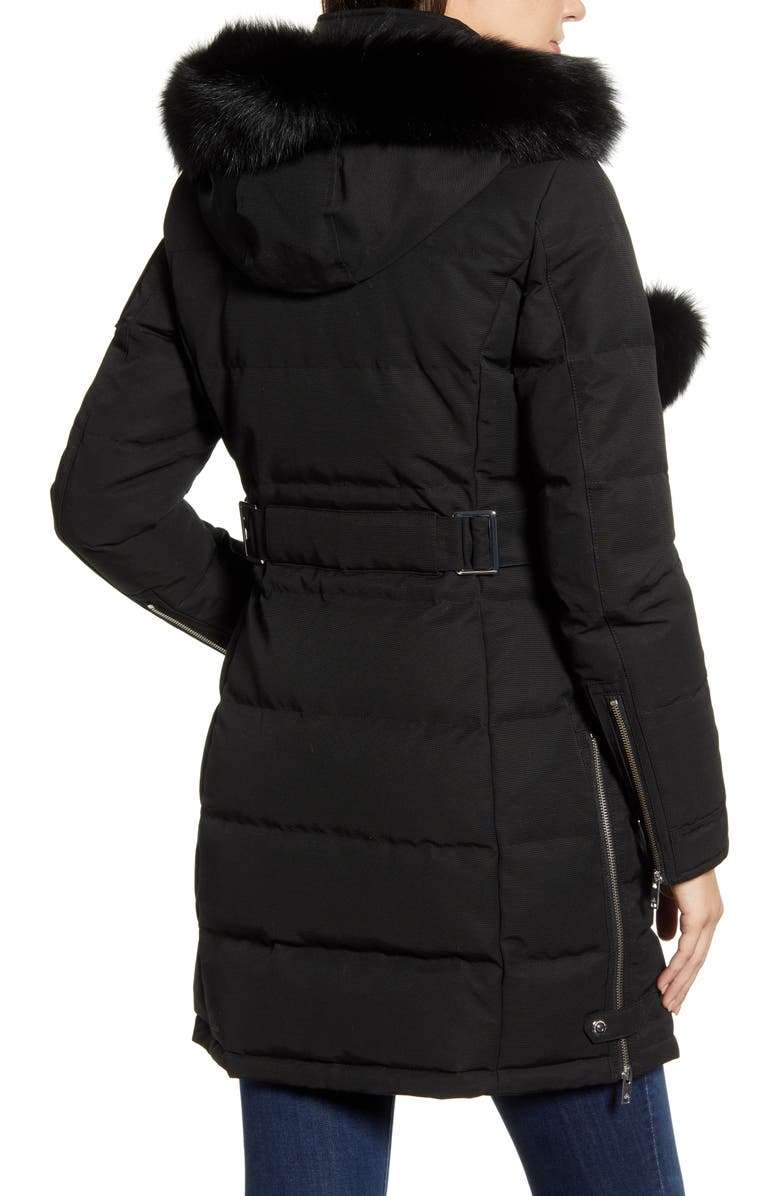 Moose Knuckles Paddockwood Genuine Fox Fur Trim Down Parka, Alternate, color,