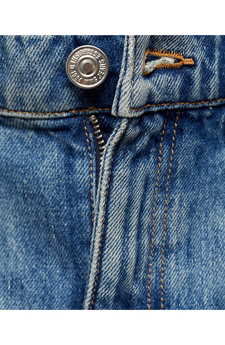 MANGO Billie Stud Straight Leg Jeans, Alternate, color, 