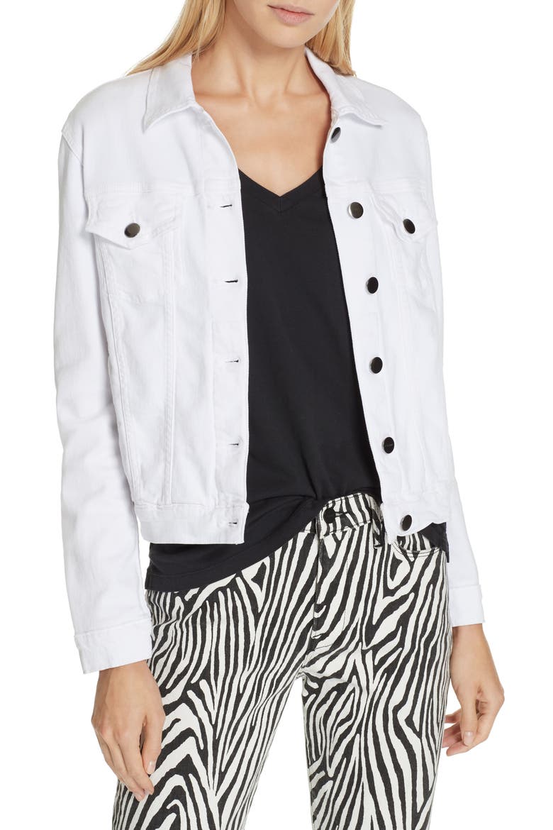 Le Vintage Denim Jacket, Main, color, BLANC