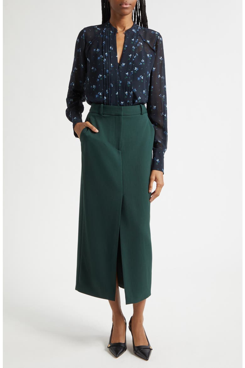 Rennon Floral Pleat Detail Top, Alternate, color, NAVY MULTI
